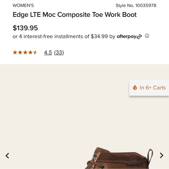 NWT Ariat Women’s Edge LTE Moc Composite Toe Work Boots | Brown Suede | Size 8 - Picture 12 of 16